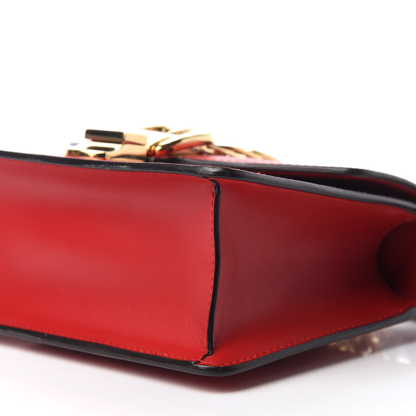 Calfskin Mini Sylvie Chain Shoulder Bag Hibiscus Red