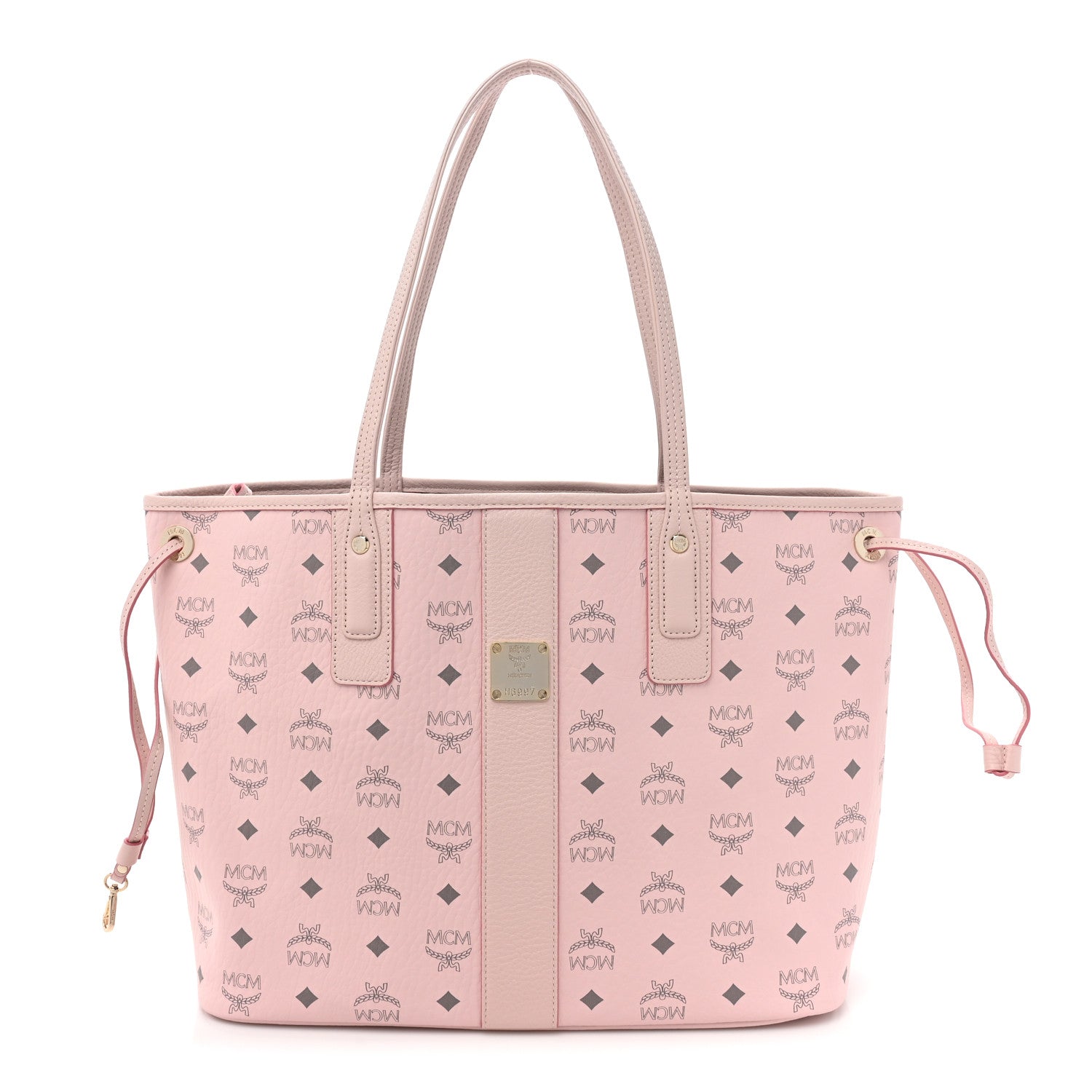 MCM Visetos Medium Liz Reversible Shopper Tote Powder Pink 1 of 14