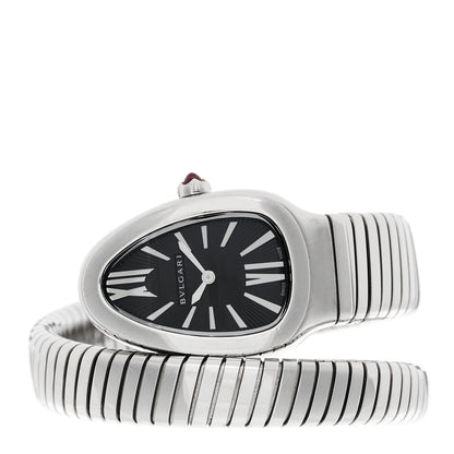 Bulgari Stainless Steel 35mm Serpenti Tubogas Quartz Watch Black 2 of 5