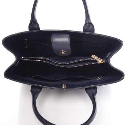 Chanel Grained Calfskin Medium Neo Executive Shopper Tote Dark Blue 5 of 14