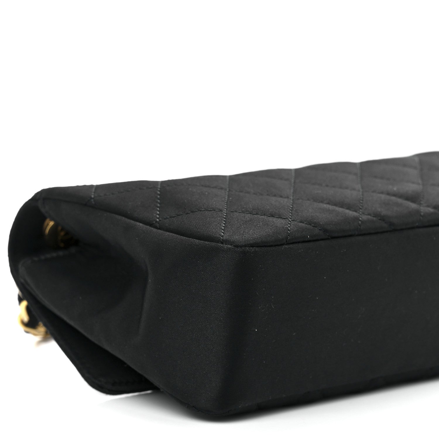 Chanel Satin Quilted Flap Black 11 of 13