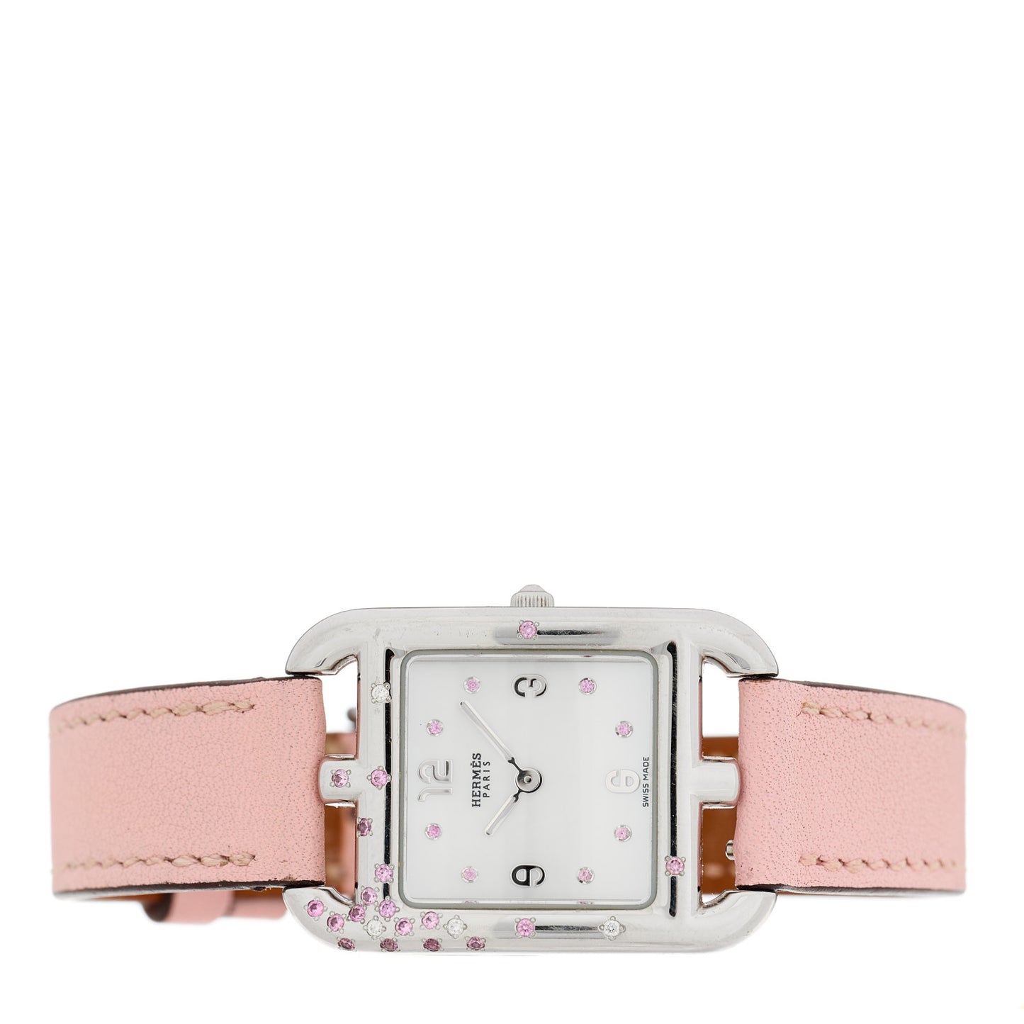 Stainless Steel Swift Diamond Pink Sapphire Mother of Pearl 23mm Cape Cod Quartz Watch Rose Sakura