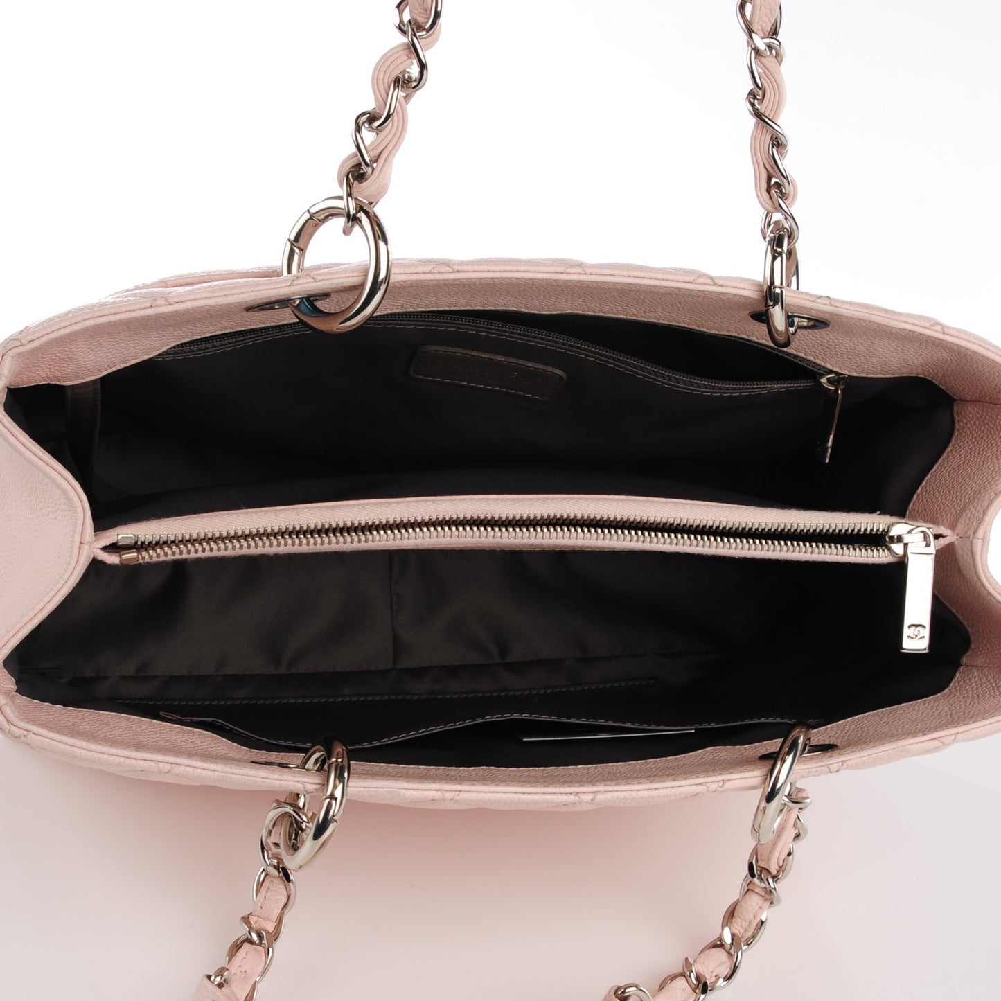 Caviar Quilted Grand Shopping Tote GST Light Pink