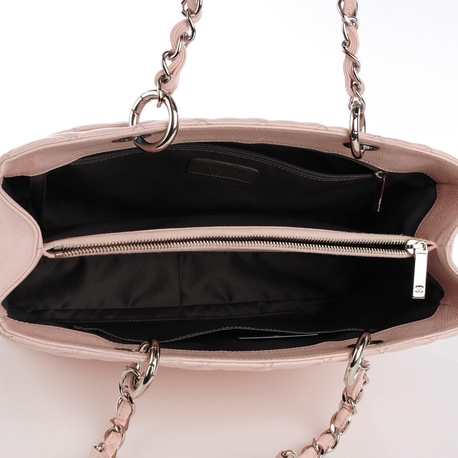 Chanel Caviar Quilted Grand Shopping Tote GST Light Pink 7 of 7
