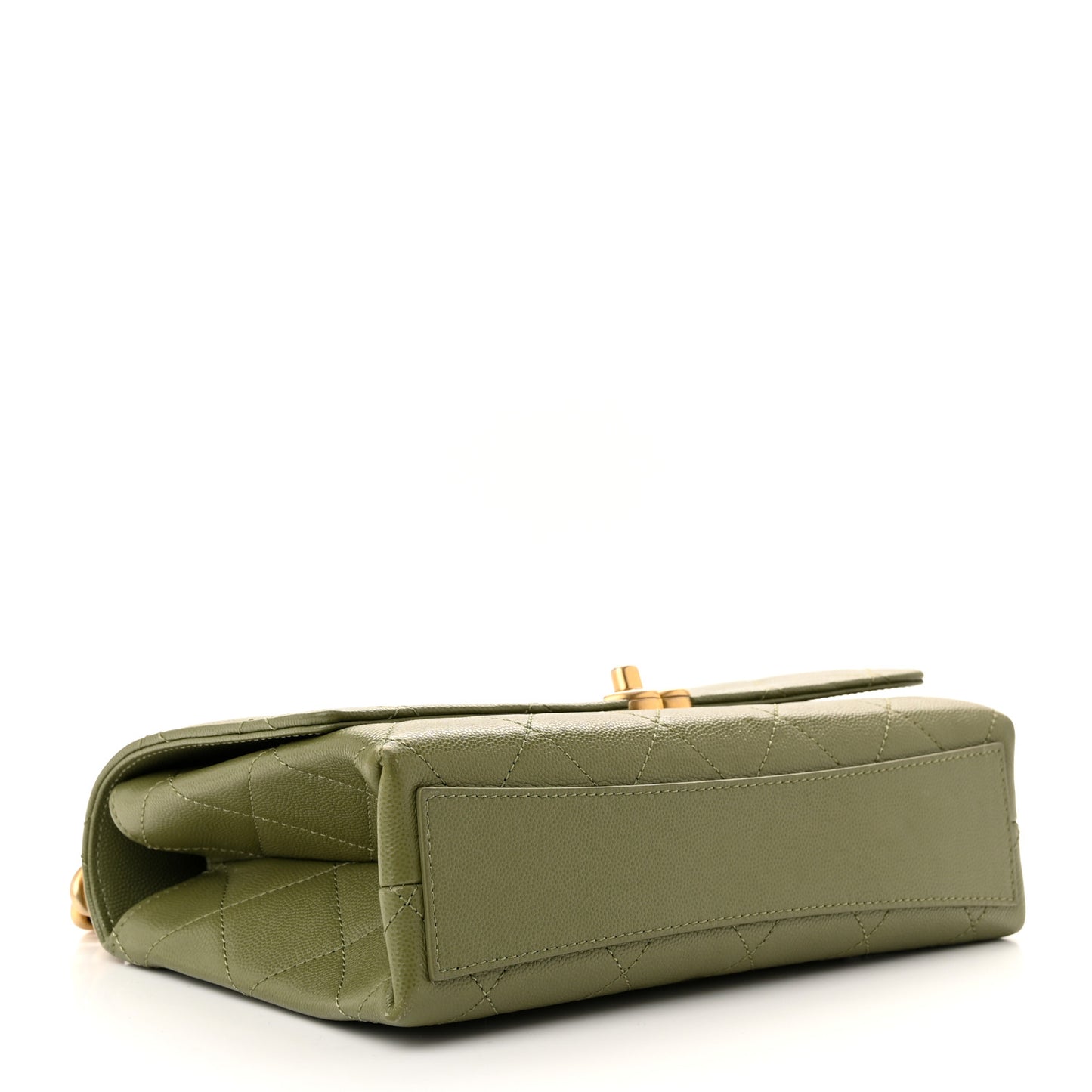 Caviar Quilted Bracelet On Chain Flap Green