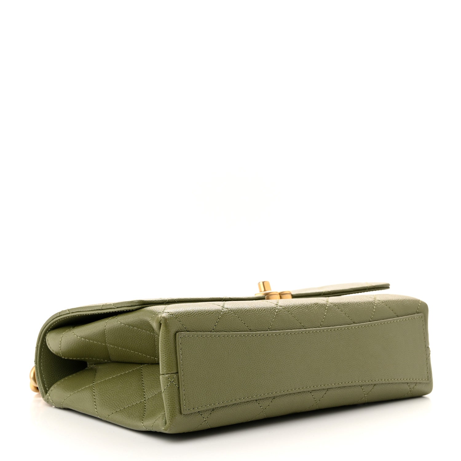 Chanel Caviar Quilted Bracelet On Chain Flap Green 4 of 10
