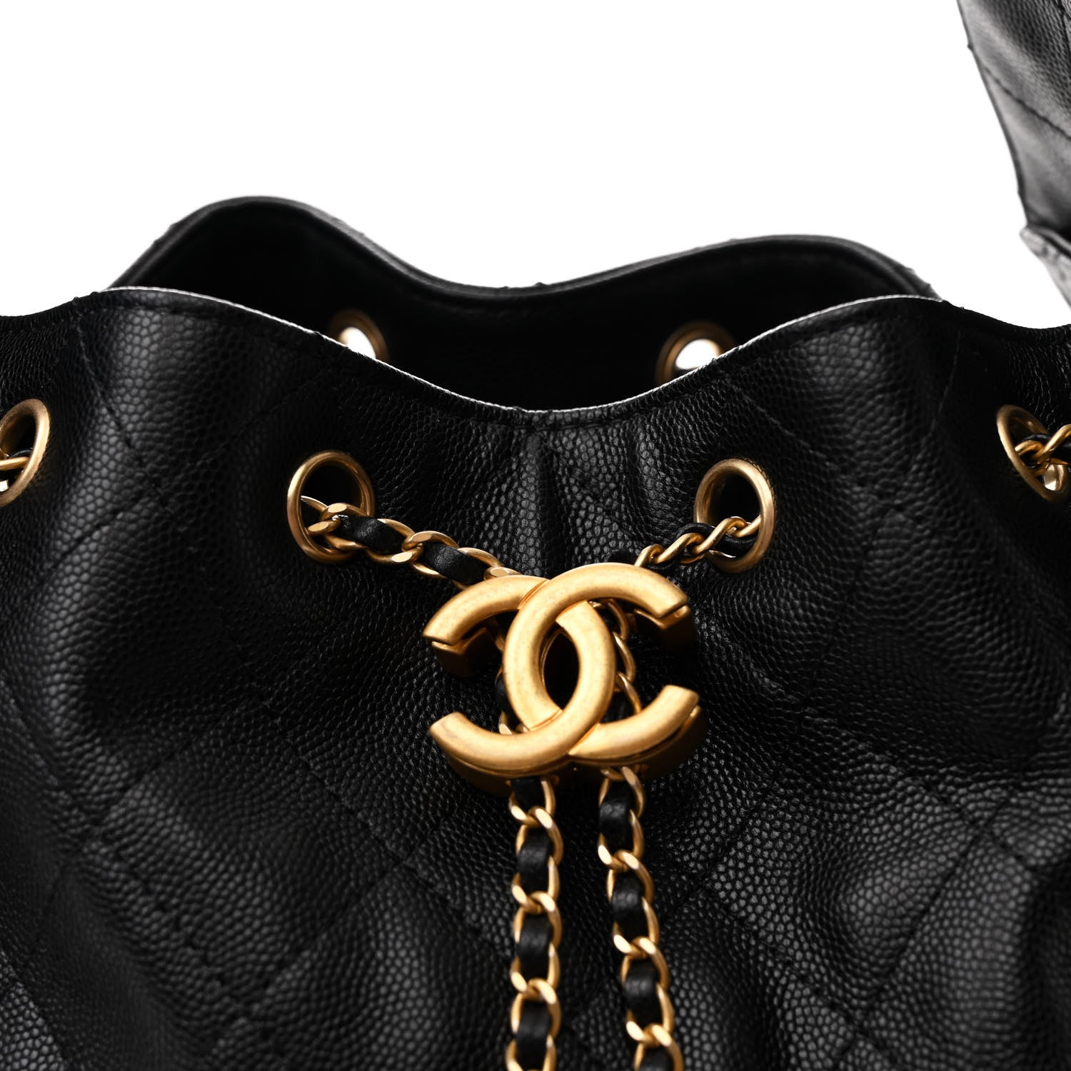 Chanel Caviar Quilted Medium Chanel 25 Handbag Black 10 of 13