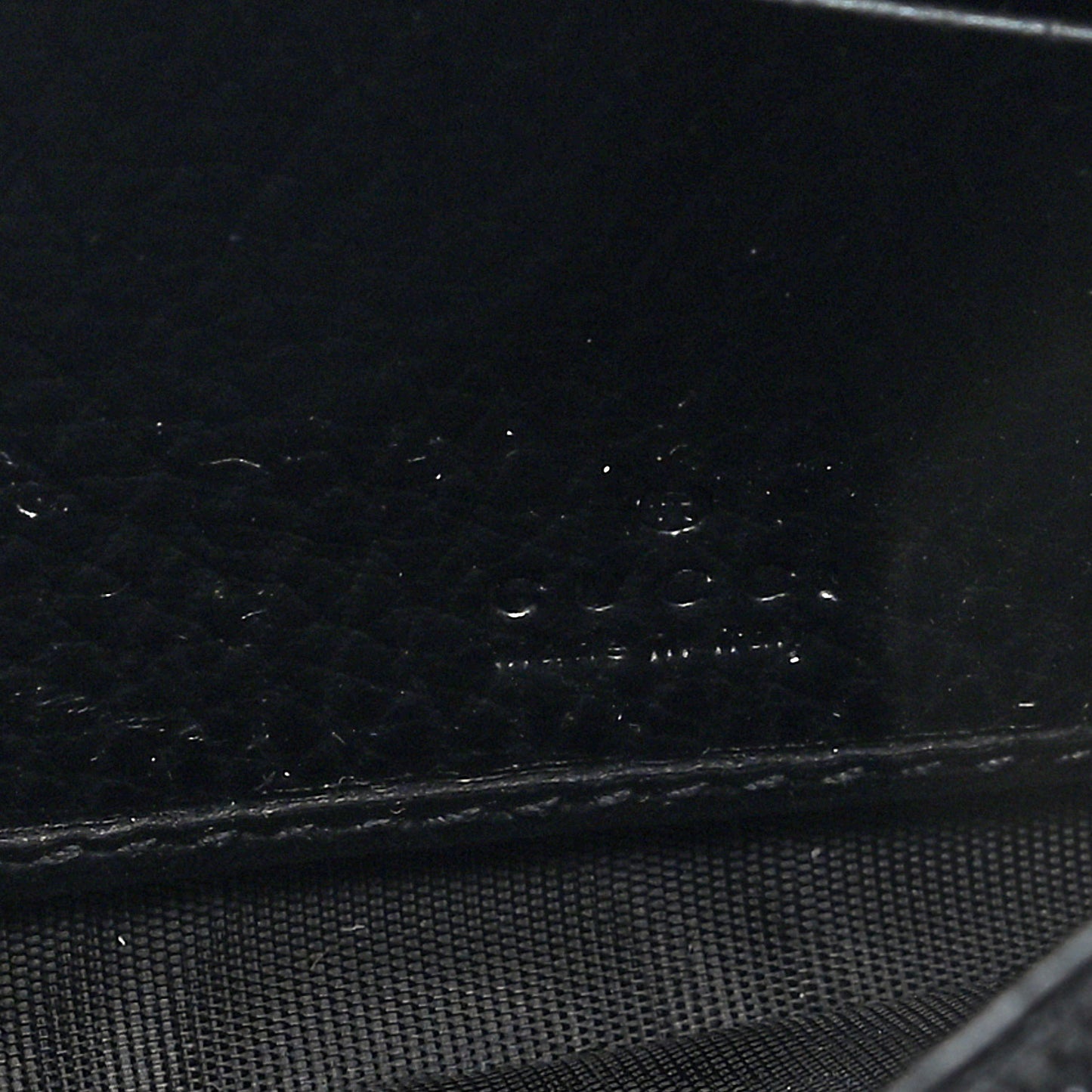 Dollar Calfskin GG Supreme Monogram Petite GG Marmont Wallet Chain Bag Black Beige Ebony