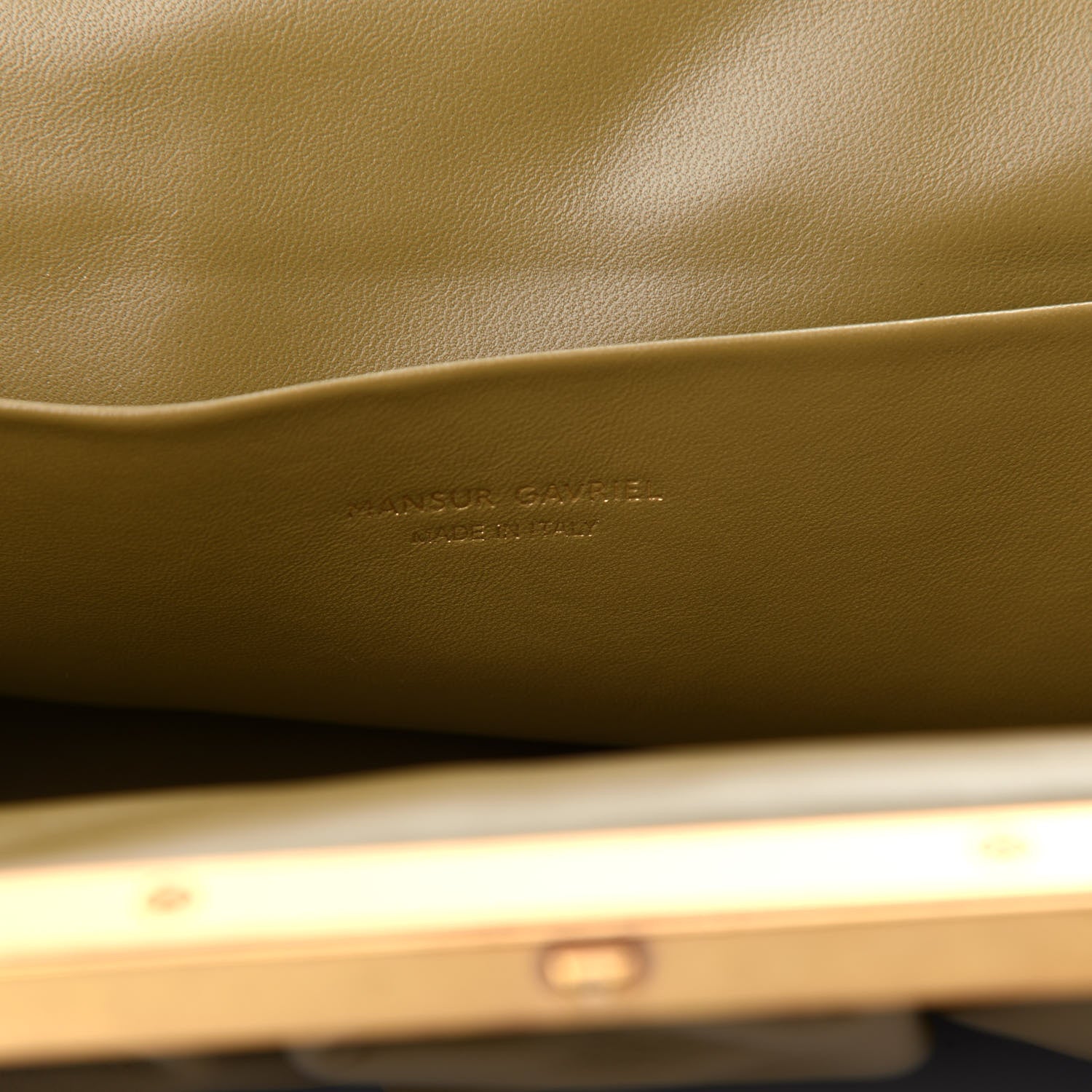 Mansur Gavriel Lambskin Wave Frame Clutch Safari 6 of 9