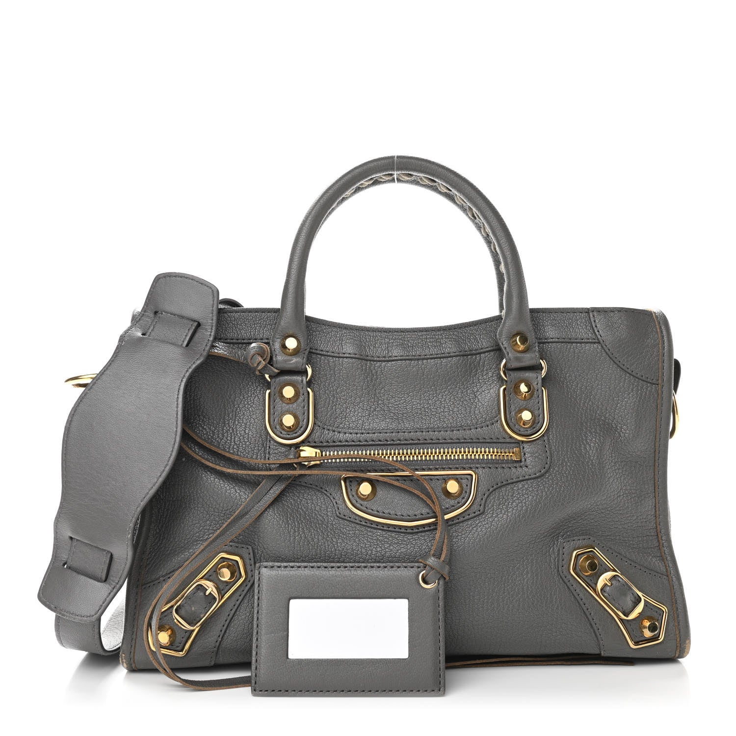 Balenciaga Chevre Gold Metallic Edge Hardware S City Gris Acier 1 of 13