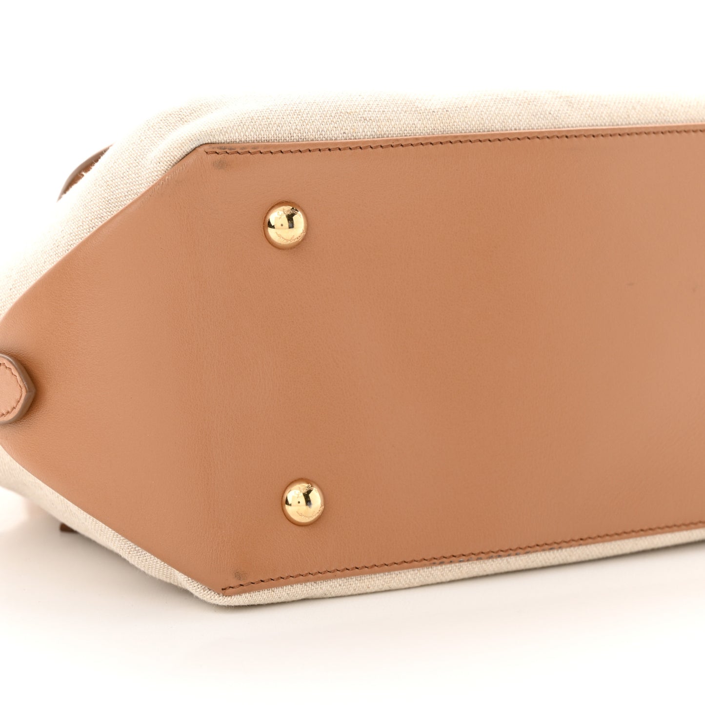 Canvas Calfskin Fiamma Bag Sienne
