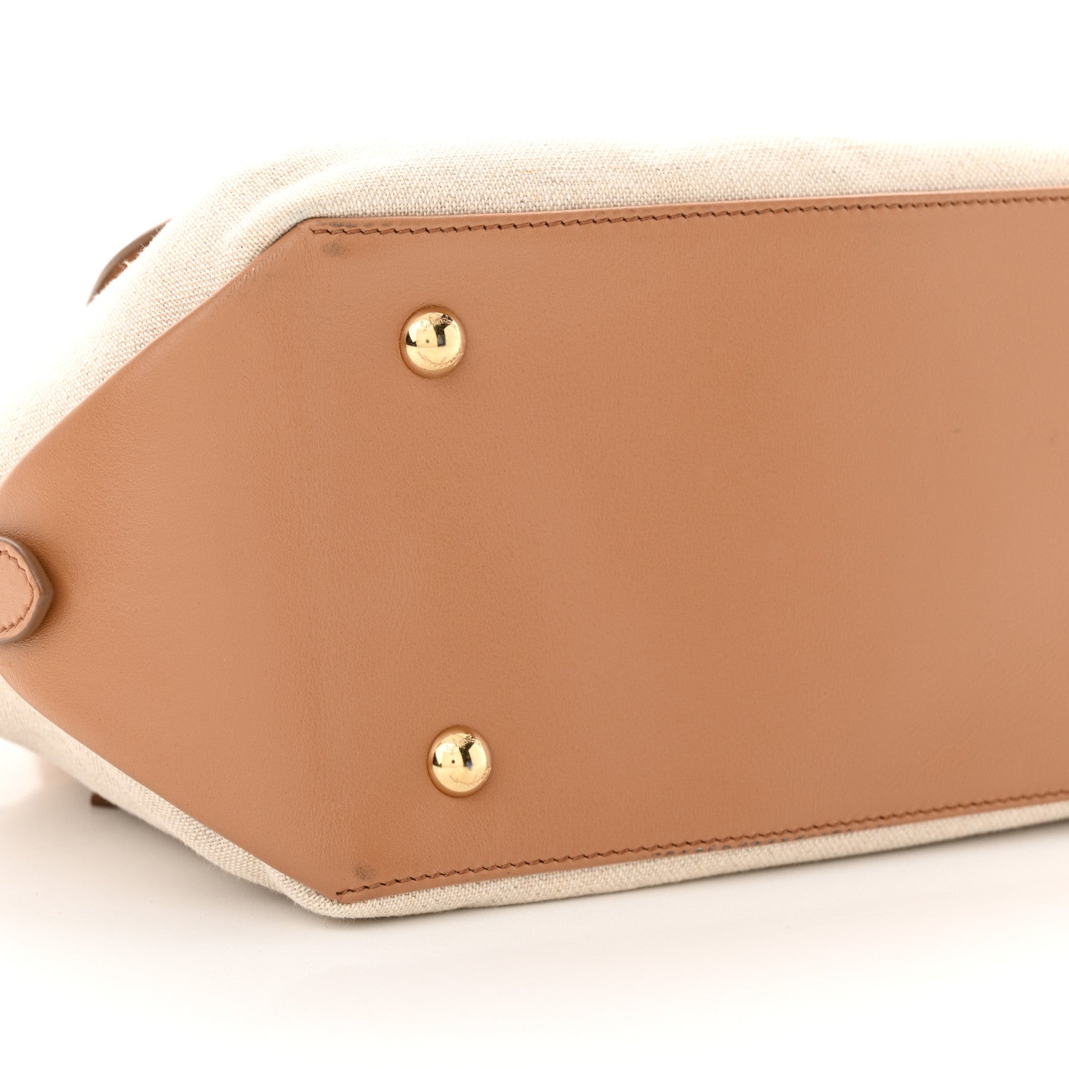 Salvatore Ferragamo Canvas Calfskin Fiamma Bag Sienne 8 of 10