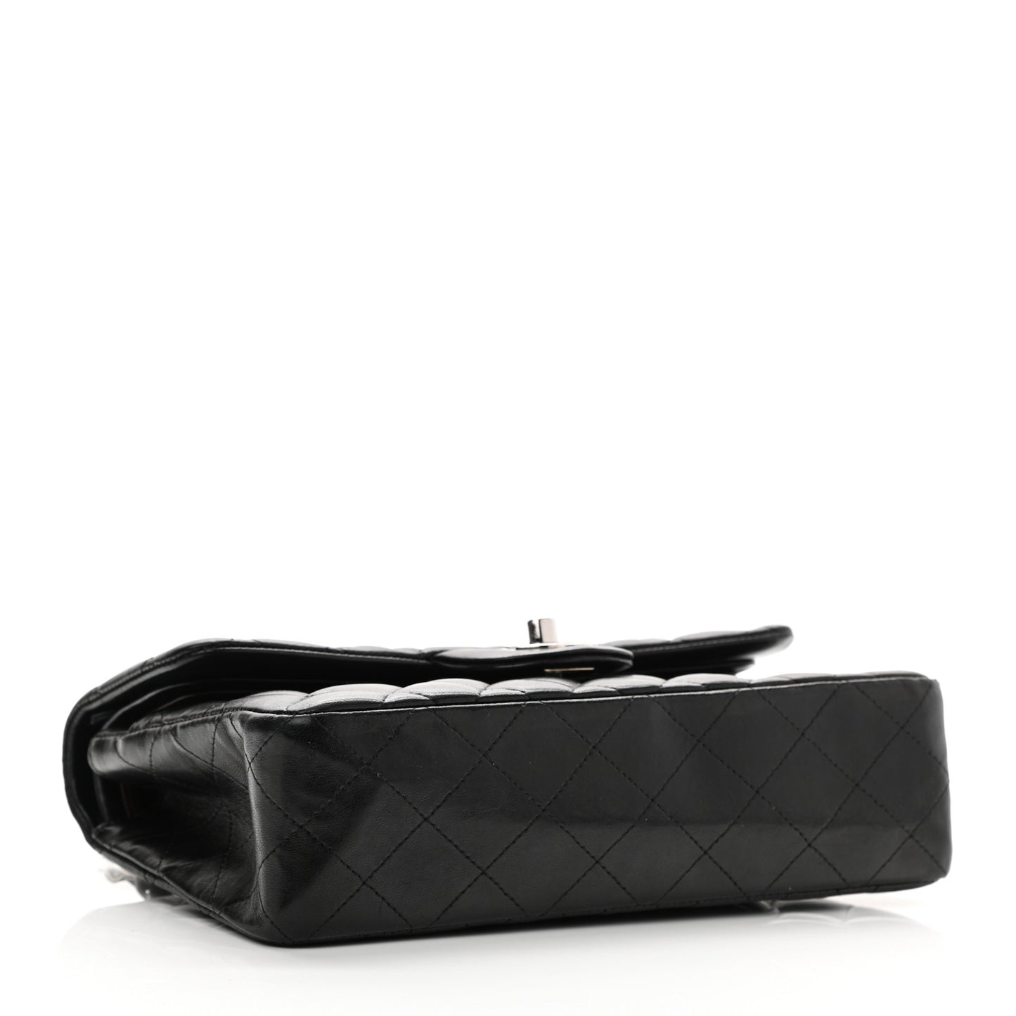 Lambskin Quilted Small Double Flap Black