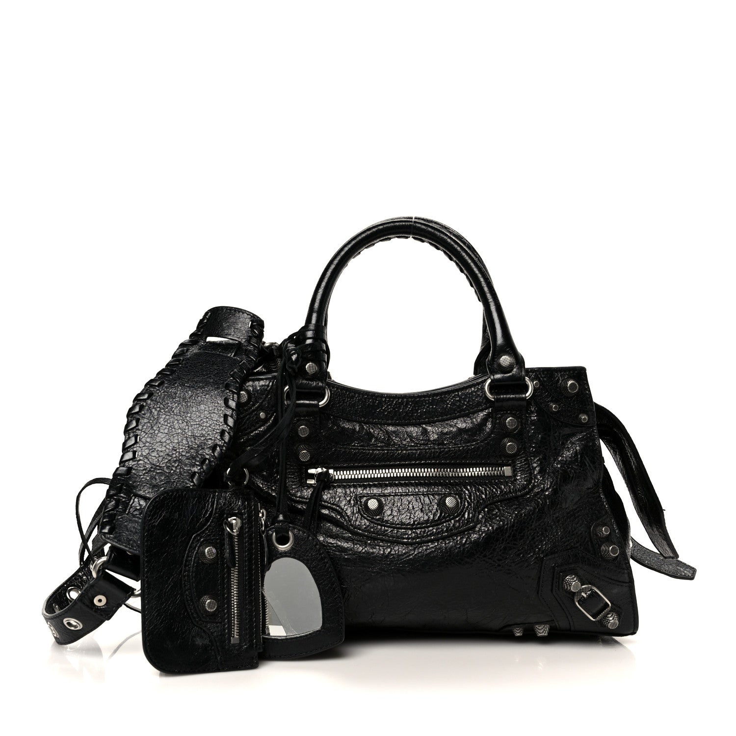 Balenciaga Agneau Arena Small Neo Cagole City Handbag Black 3 of 11