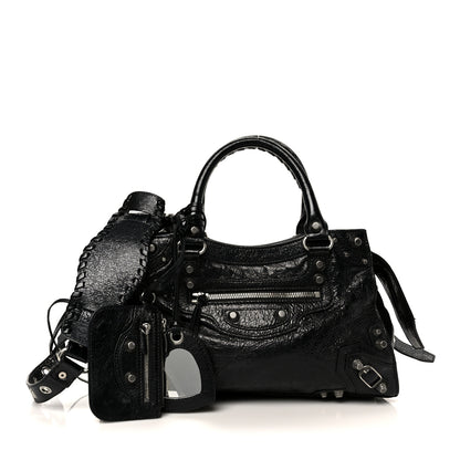 Balenciaga Agneau Arena Small Neo Cagole City Handbag Black 3 of 11