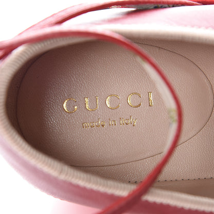 Gucci Malaga Kid Silk Hannelore Detachable Platform Slide 40.5 Hibiscus Red 8 of 11