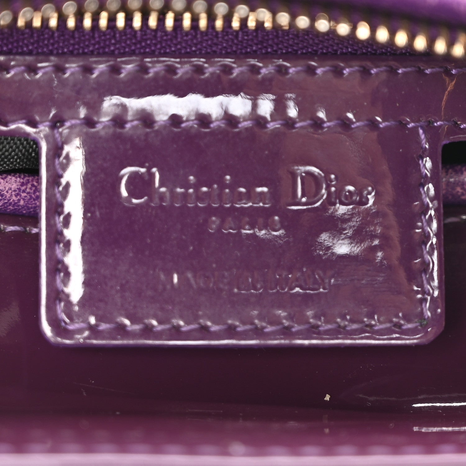 Christian Dior Patent Cannage Medium Lady Dior Purple 6 of 10