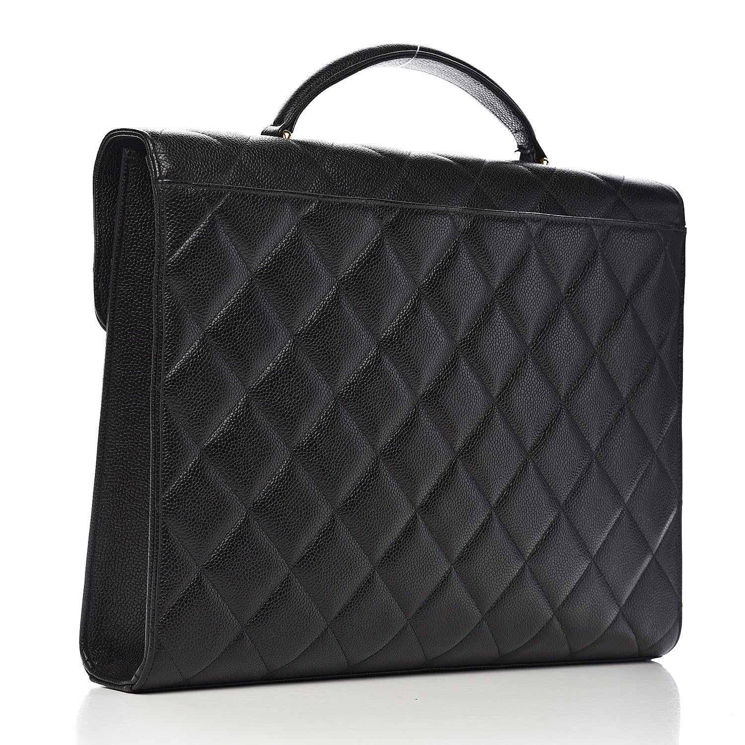 Chanel Caviar Quilted Briefcase Laptop Bag Black 3 of 13