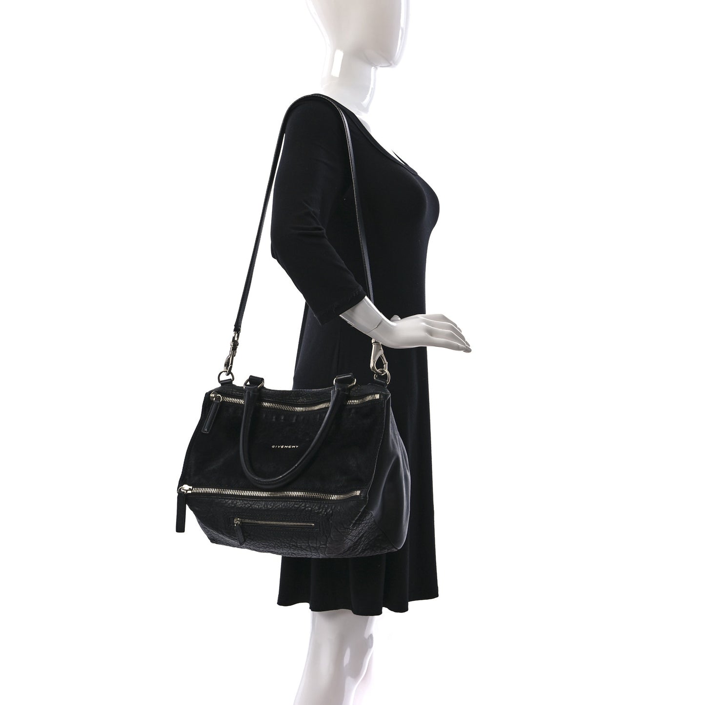 Calf Hair Lambskin Medium Pandora Black