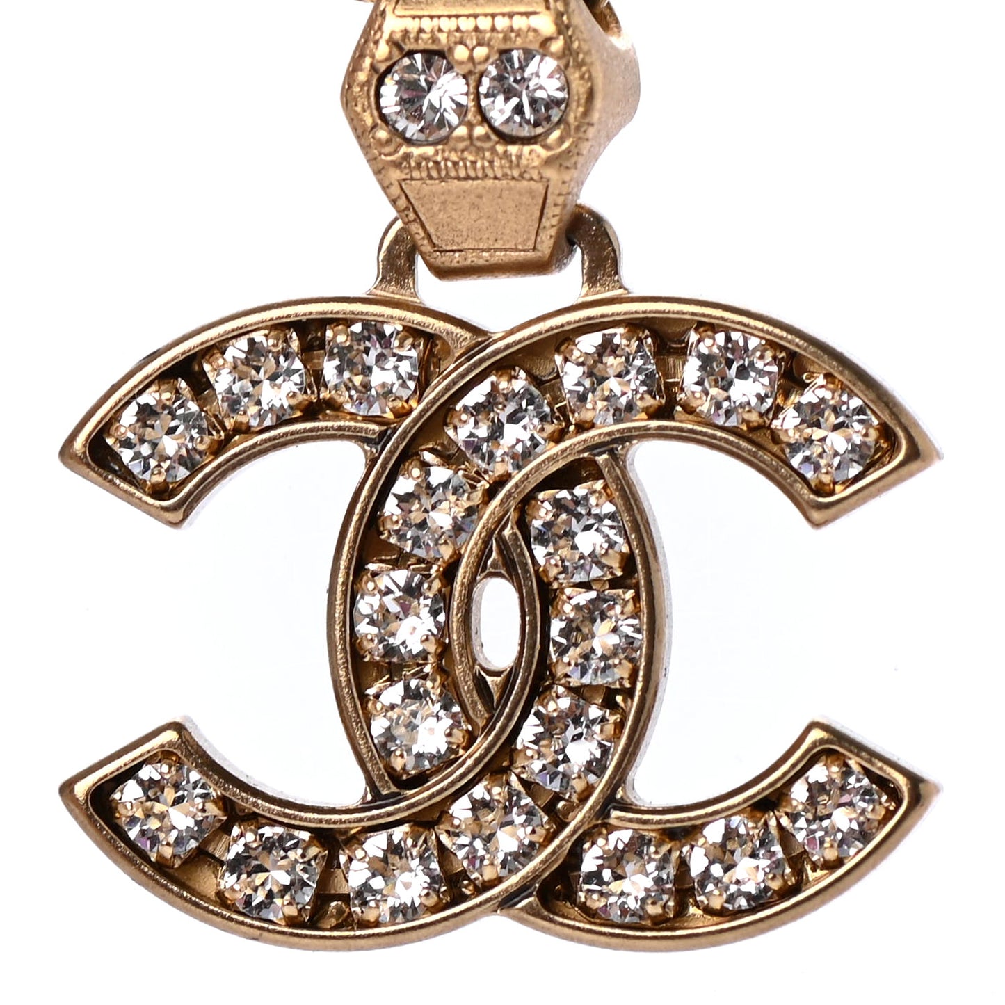 Crystal CC Necklace Gold