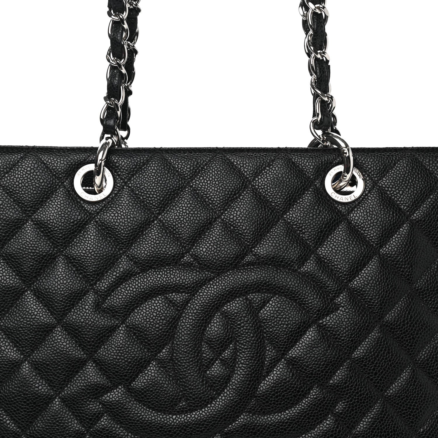 Chanel Caviar Quilted Grand Shopping Tote GST Black 8 of 15