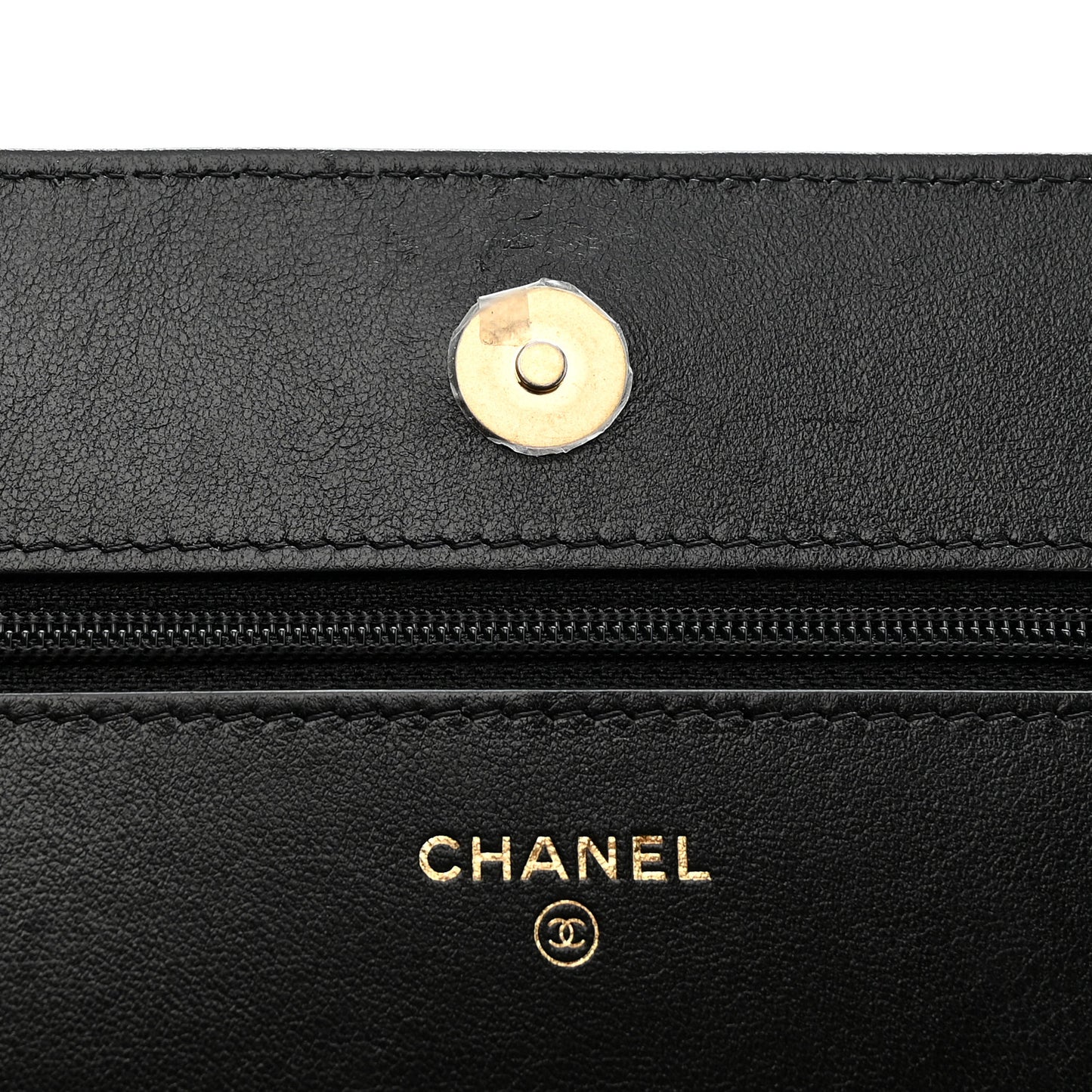 Lambskin Quilted Chanel 19 Wallet On Chain WOC Black