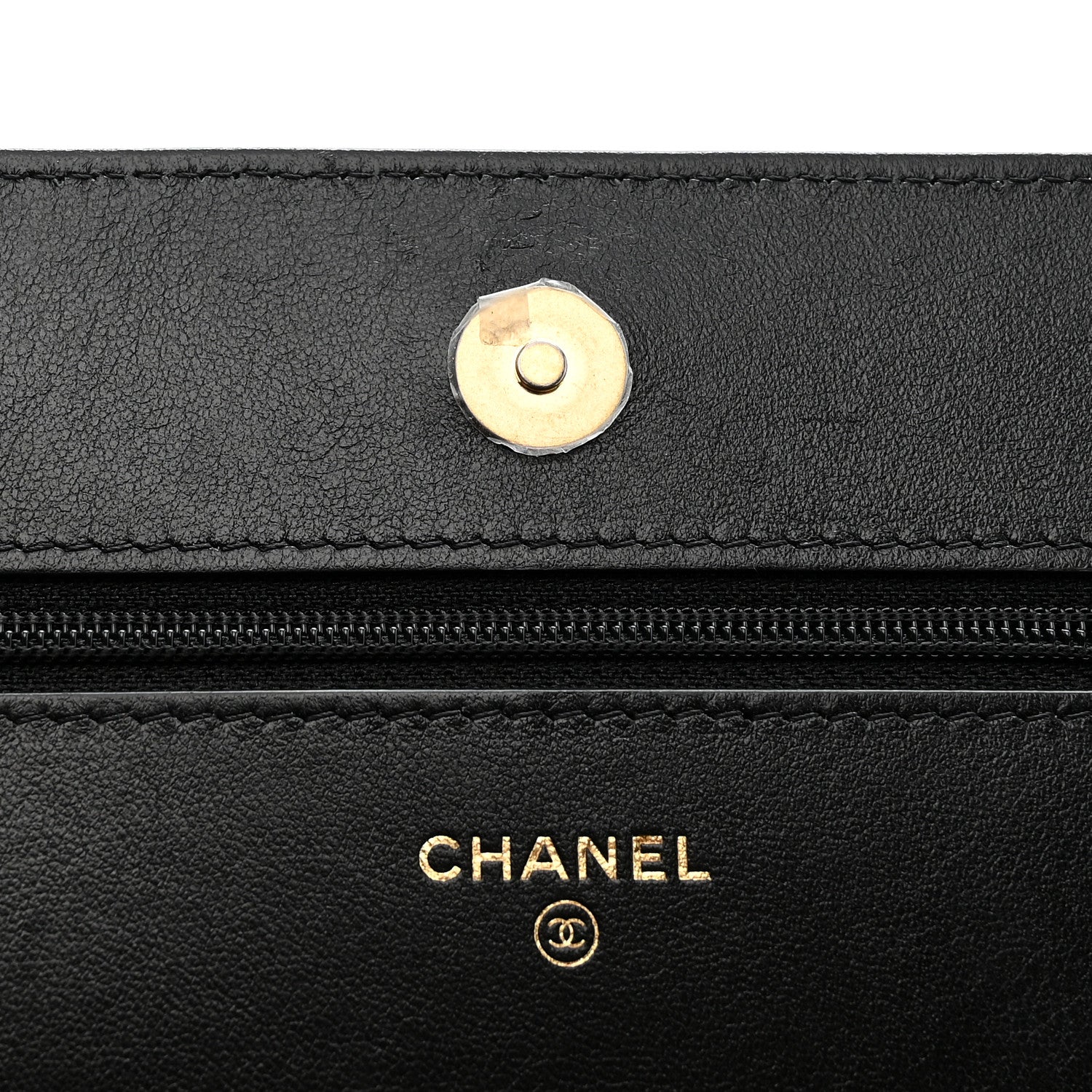Chanel Lambskin Quilted Chanel 19 Wallet On Chain WOC Black 14 of 15