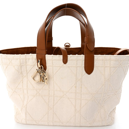 Christian Dior Cotton Pibiones Woven Macrocannage Medium Toujours Beige 7 of 9