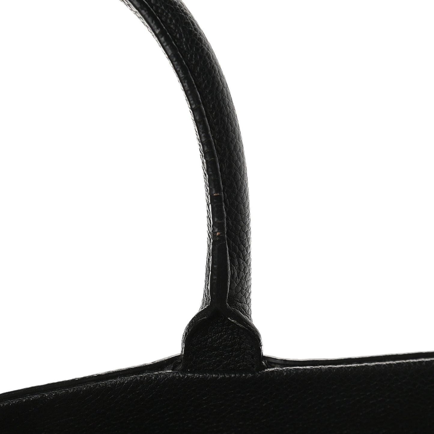 Grained Calfskin Medium Cabas Rive Gauche Black