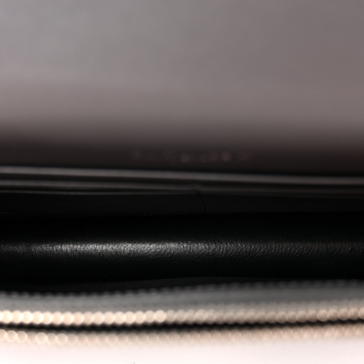 Smooth Calfskin Classic Monogram Kate Tassel Chain Wallet Asphalt