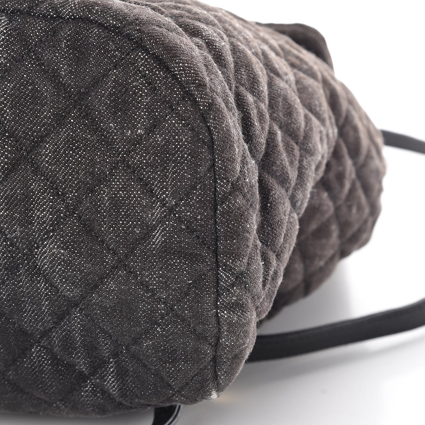Washed Denim Quilted Large Urban Spirit Backpack Black