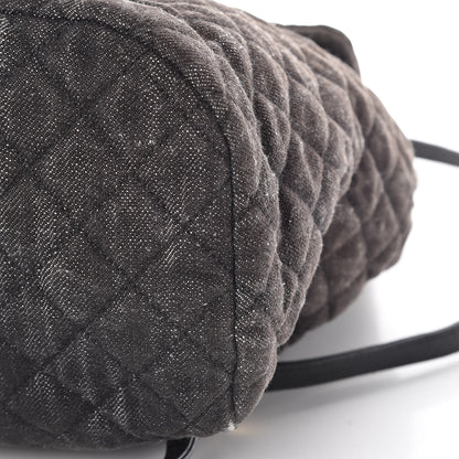 Chanel Washed Denim Quilted Large Urban Spirit Backpack Black 13 of 18