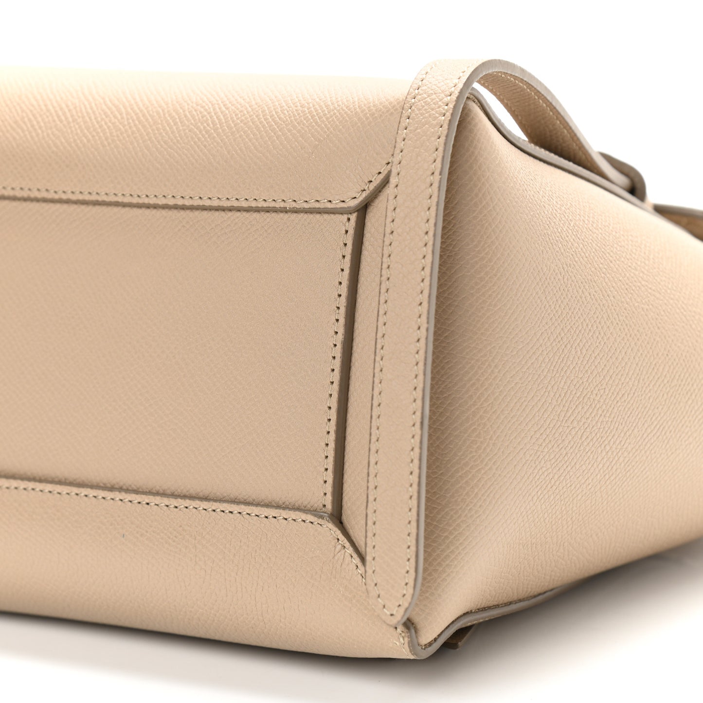 Grained Calfskin Micro Belt Bag Light Taupe