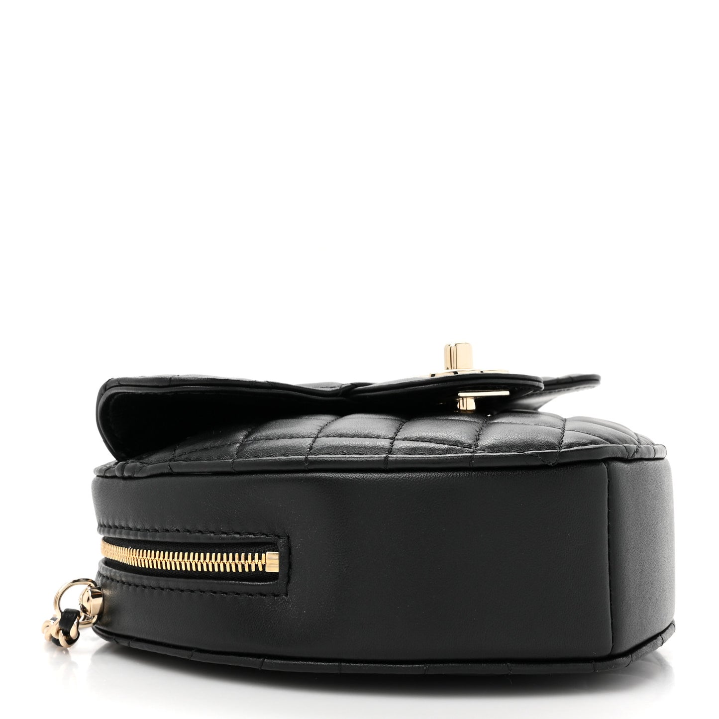 Lambskin Quilted CC In Love Heart Bag Black