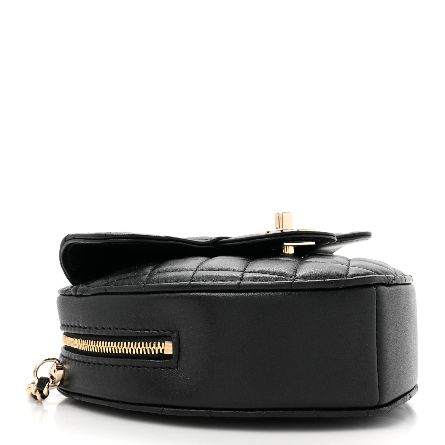 Chanel Lambskin Quilted CC In Love Heart Bag Black 4 of 10