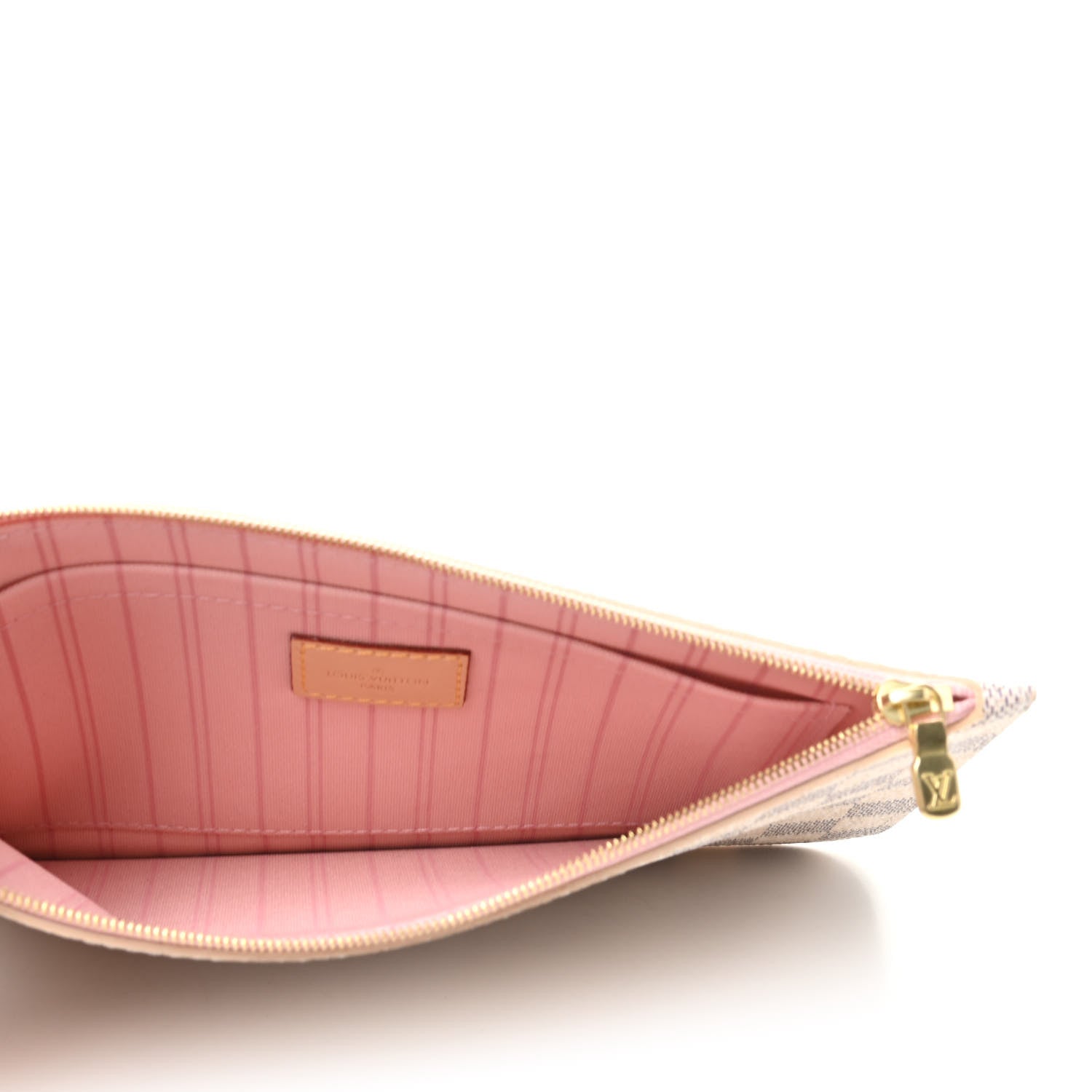 Louis Vuitton Damier Azur Neverfull MM GM Pochette Rose Ballerine 5 of 6