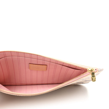 Louis Vuitton Damier Azur Neverfull MM GM Pochette Rose Ballerine 5 of 6