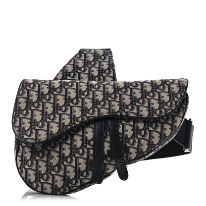 Christian Dior Oblique Mens Saddle Bag Blue 1 of 12