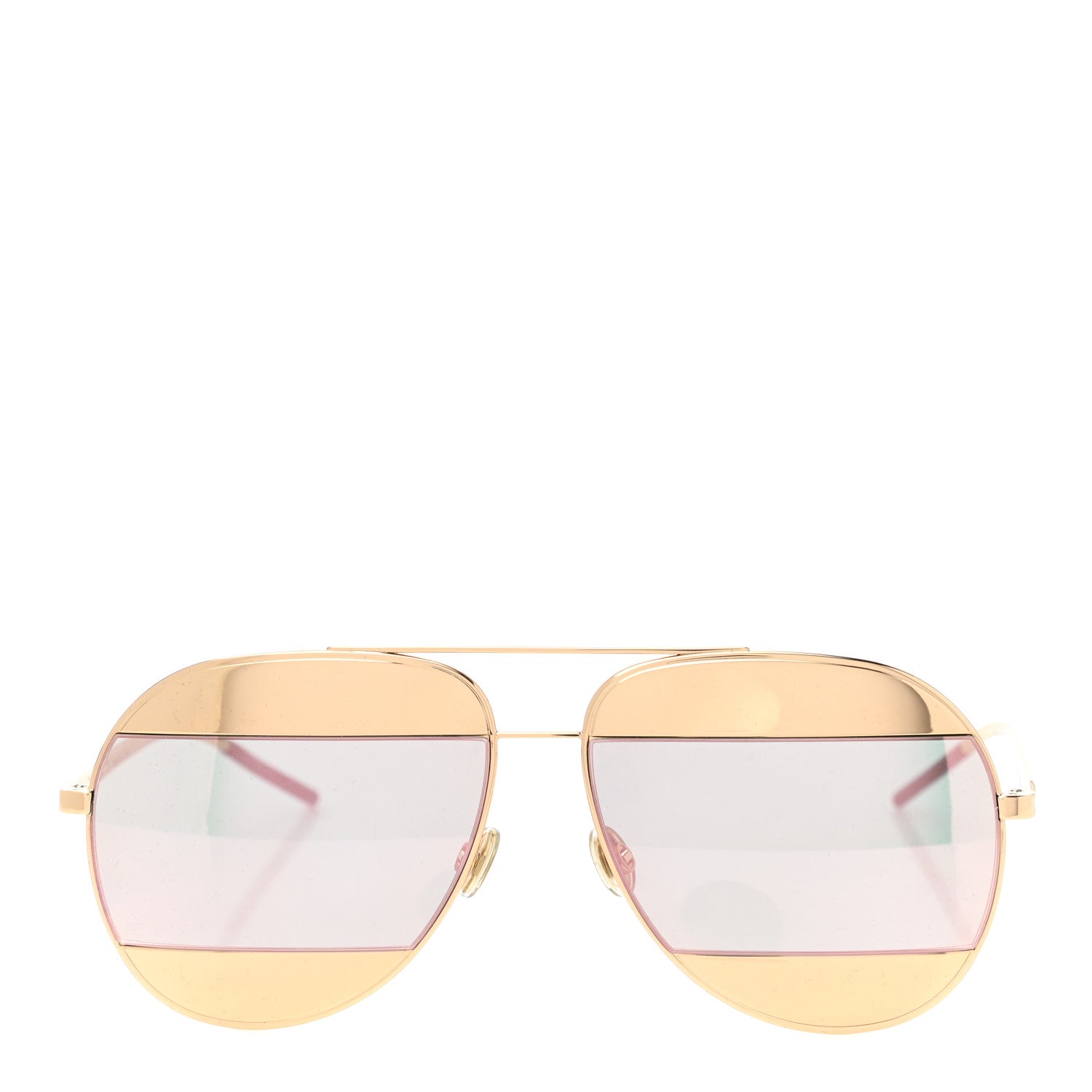 Christian Dior Split 1 Aviator Sunglasses Gold 2 of 8