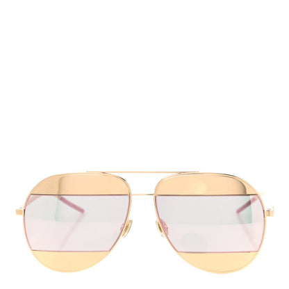 Christian Dior Split 1 Aviator Sunglasses Gold 2 of 8