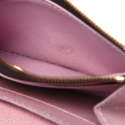 Louis Vuitton Damier Ebene Rosalie Coin Purse Rose Ballerine 7 of 9