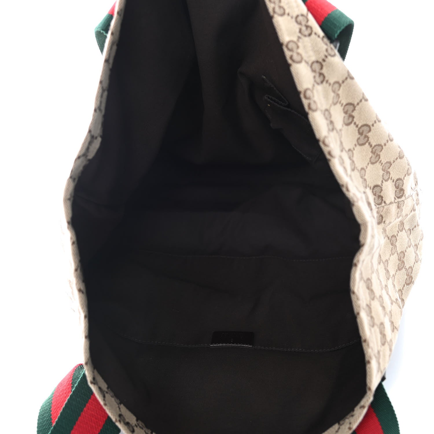 Gucci GG Monogram Medium Web Handle Vertical Tote Dark Brown 5 of 10