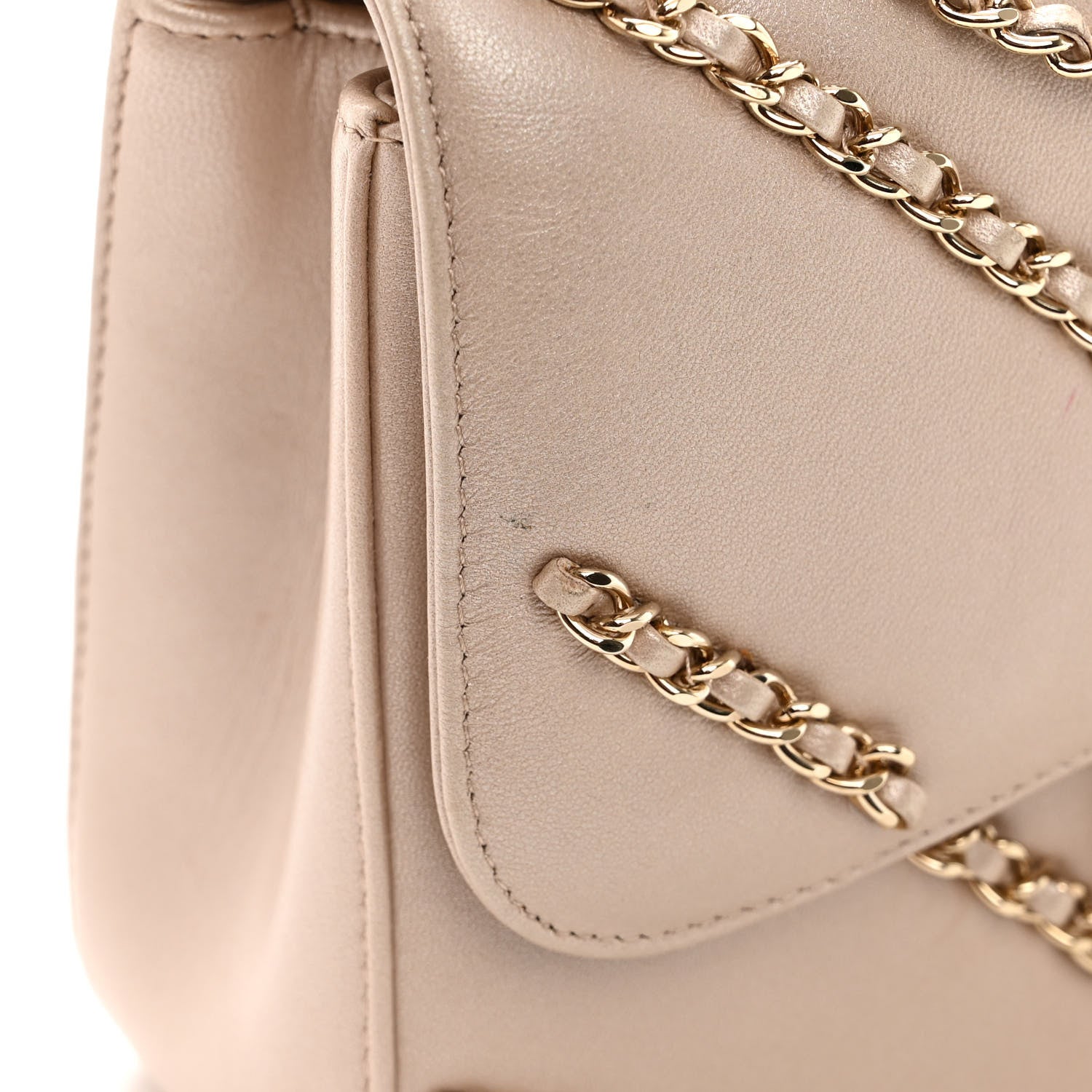 Chanel Metallic Lambskin Small CC Chain Flap Light Gold 11 of 12