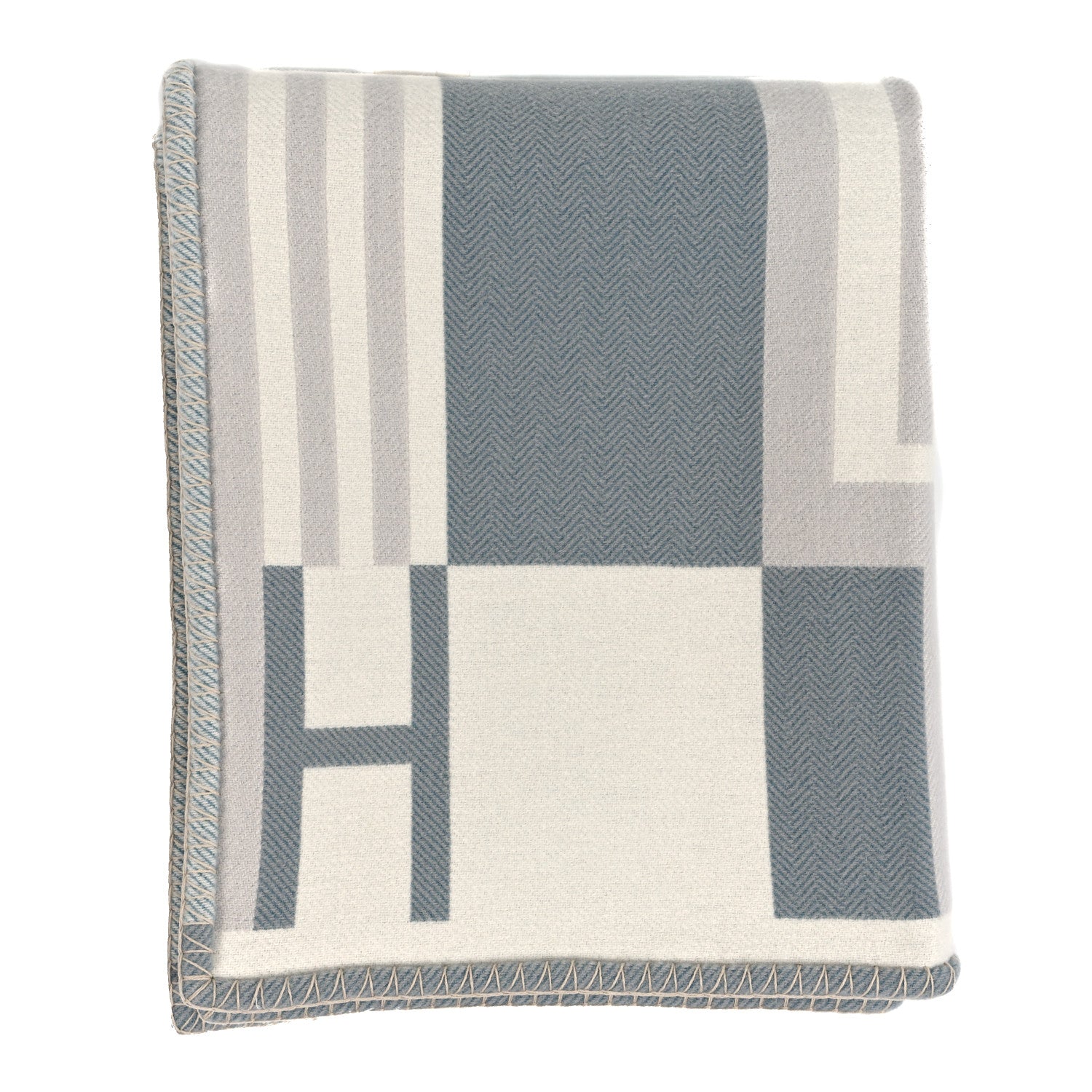 Hermes Wool Cashmere Ithaque Blanket Gris Perle 1 of 3