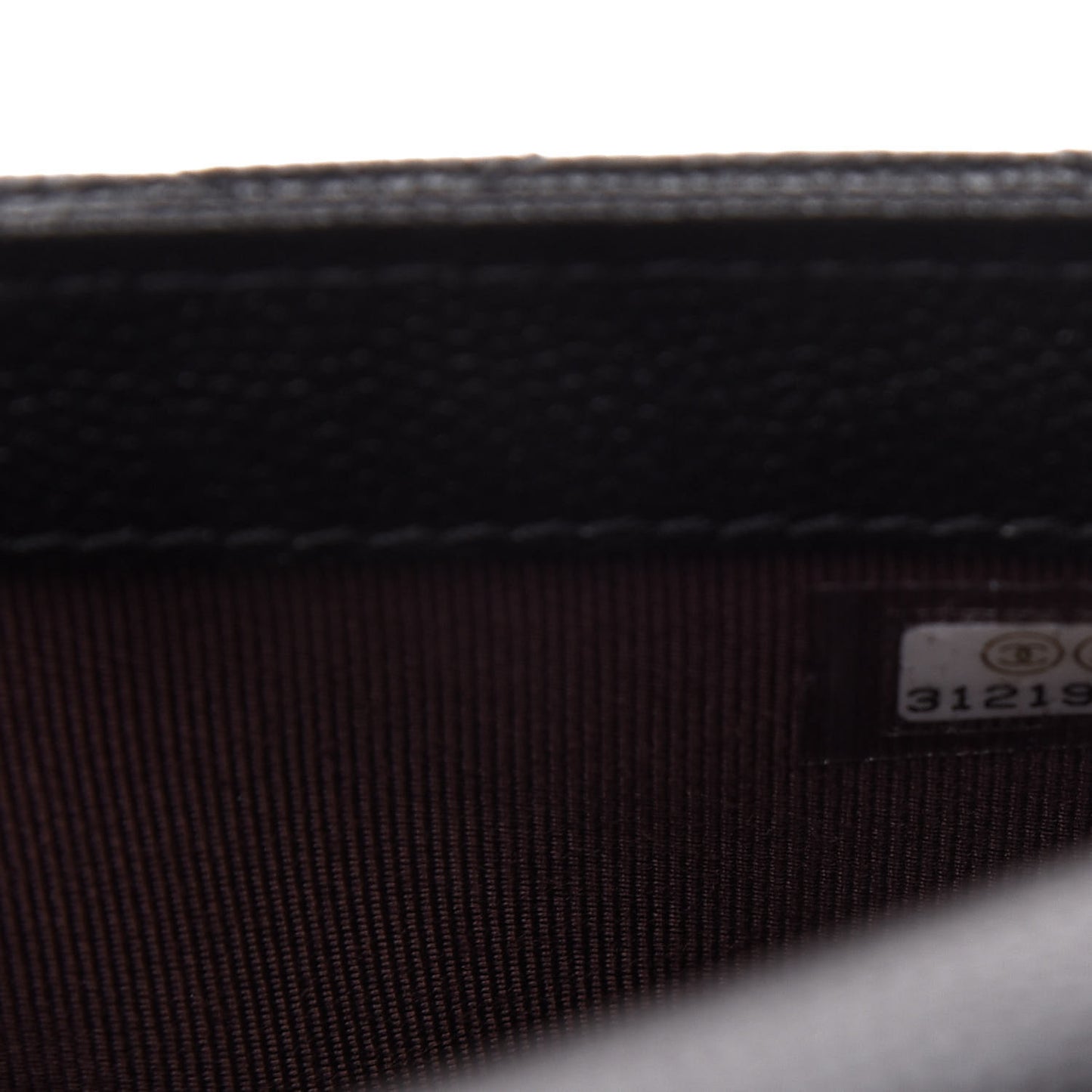 Caviar Quilted Flap Phone Holder With Chain Black