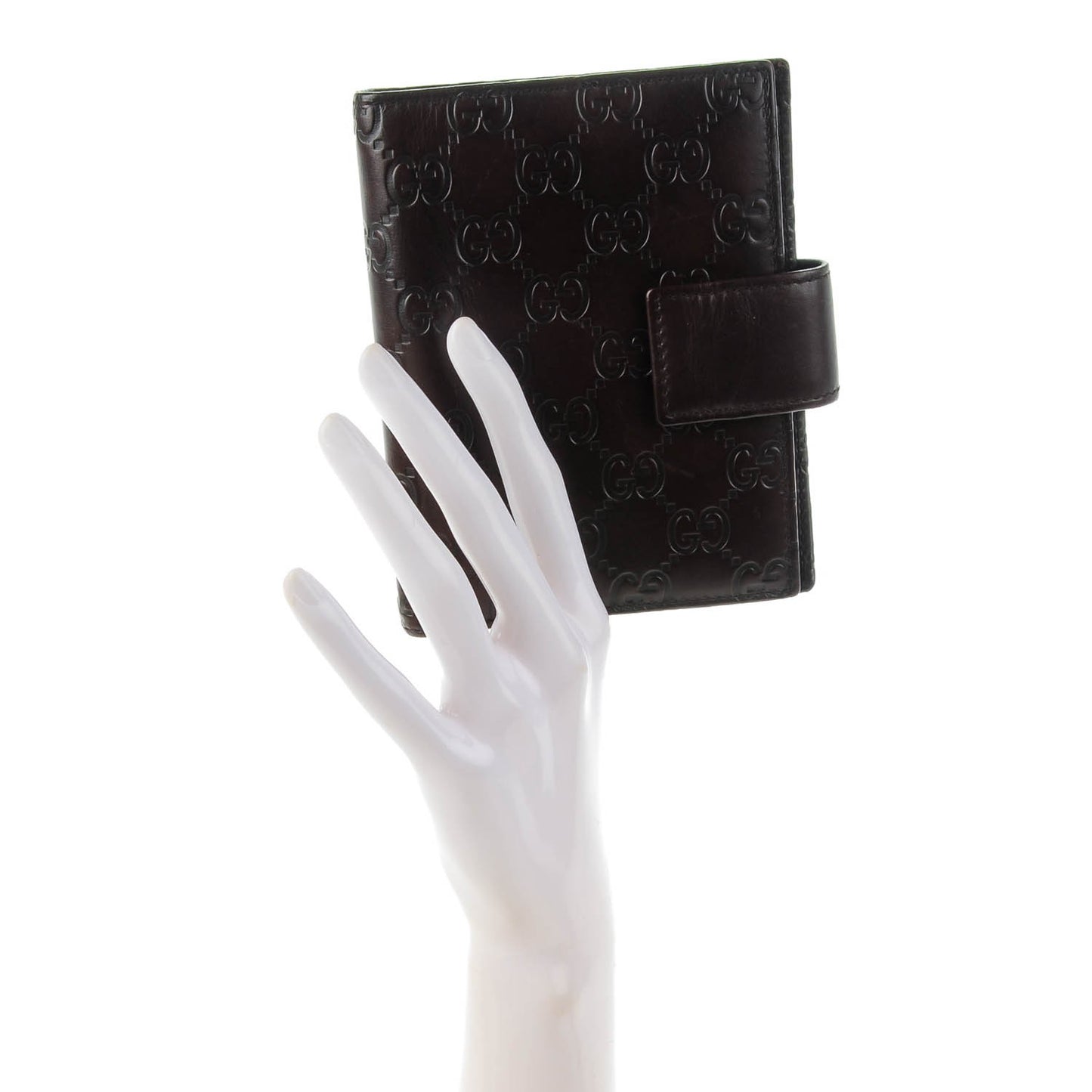 Guccissima Small Ring Agenda Dark Brown