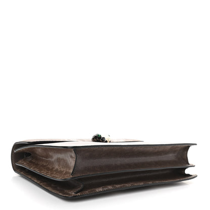 Bulgari Karung Serpenti Forever Medium Shoulder Bag Beige Brown 5 of 10