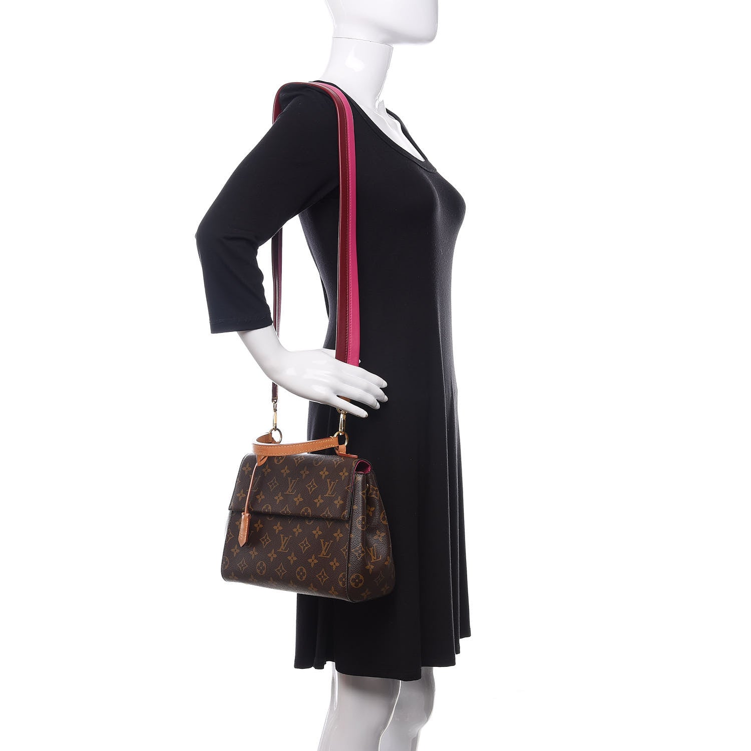 Louis Vuitton Monogram Cluny BB Bordeaux Fuchsia 2 of 11