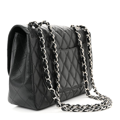 Chanel Caviar Quilted Jumbo Single Flap Black 3 of 11