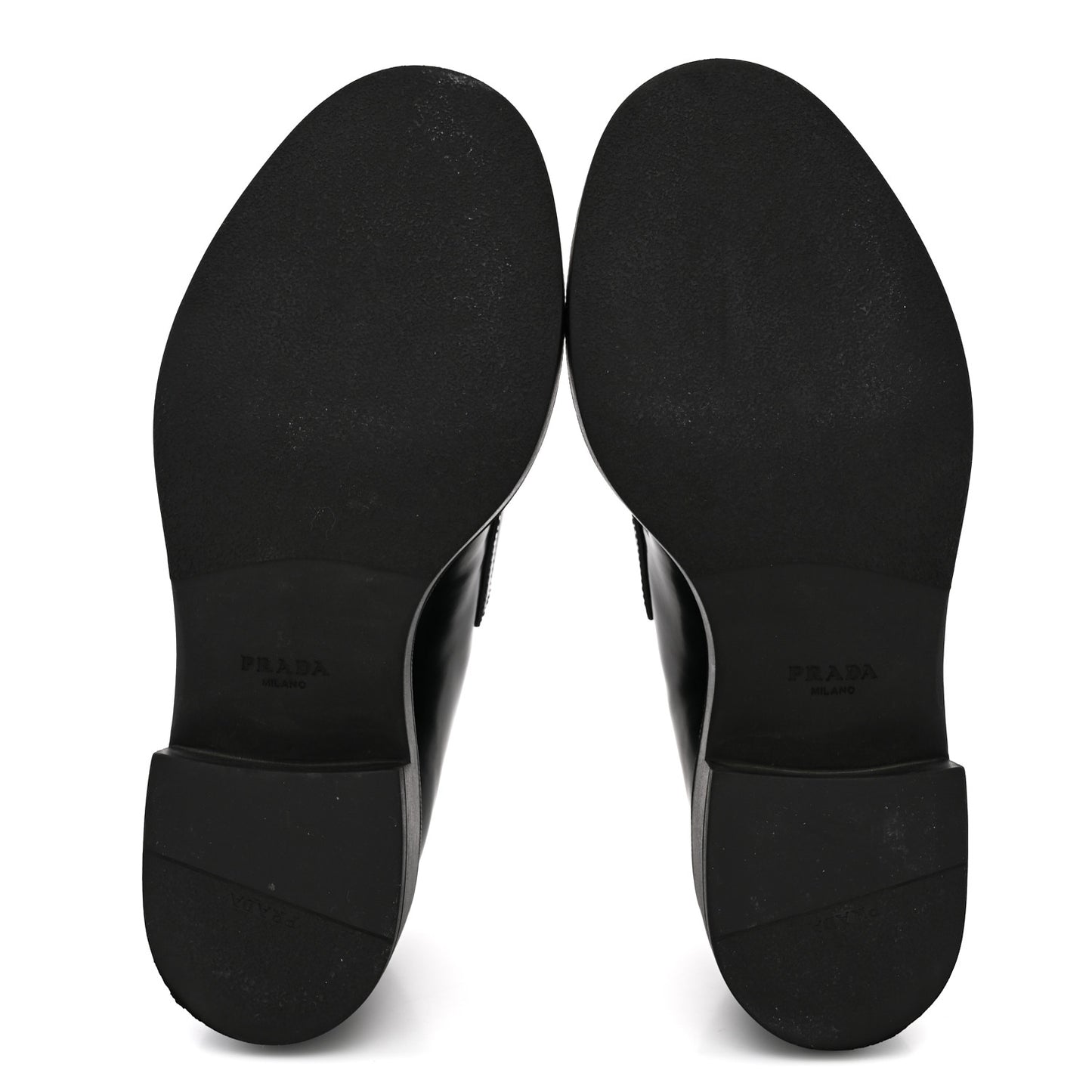 Spazzolato Metal Triangle Logo 50mm Loafers 36.5 Black